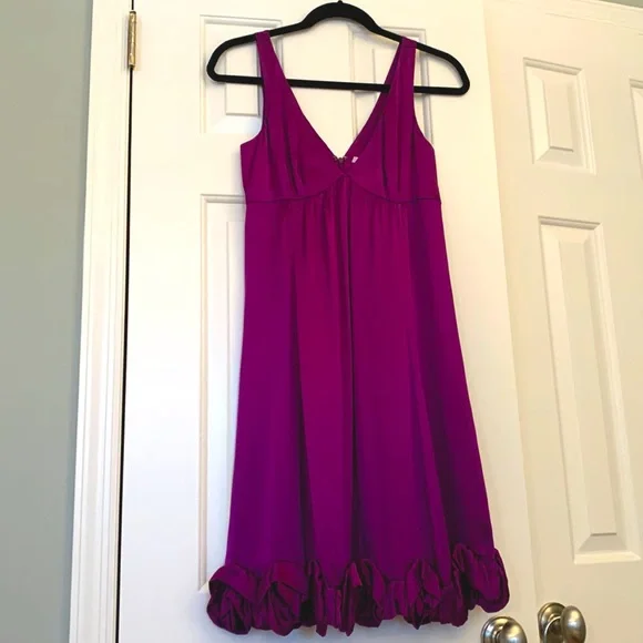 open lace back dress Misha Sterling Satin Mini Dress - Purple Rose main image 1